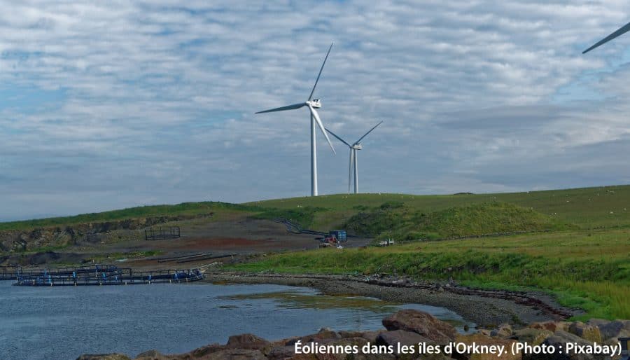Éoliennes sur les iles d'Orkney