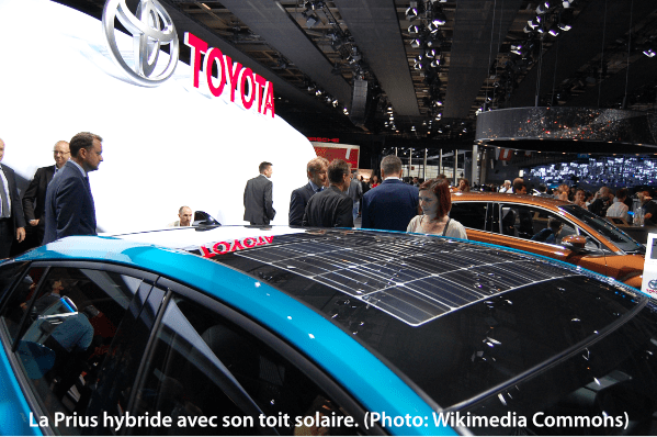 La Prius hybride avec son toit solaire