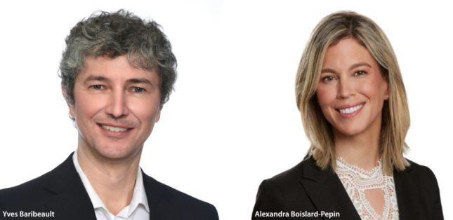 Yves Baribeault et Alexandra Boislard-Pépin